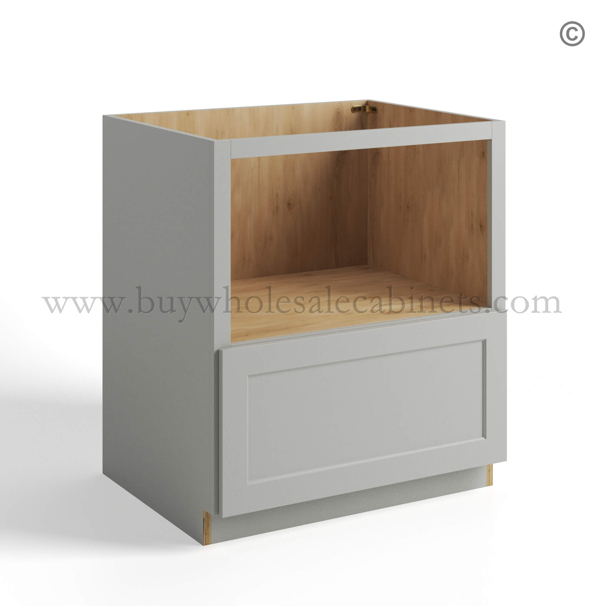 Dorian Gray Shaker Base Microwave Cabinet