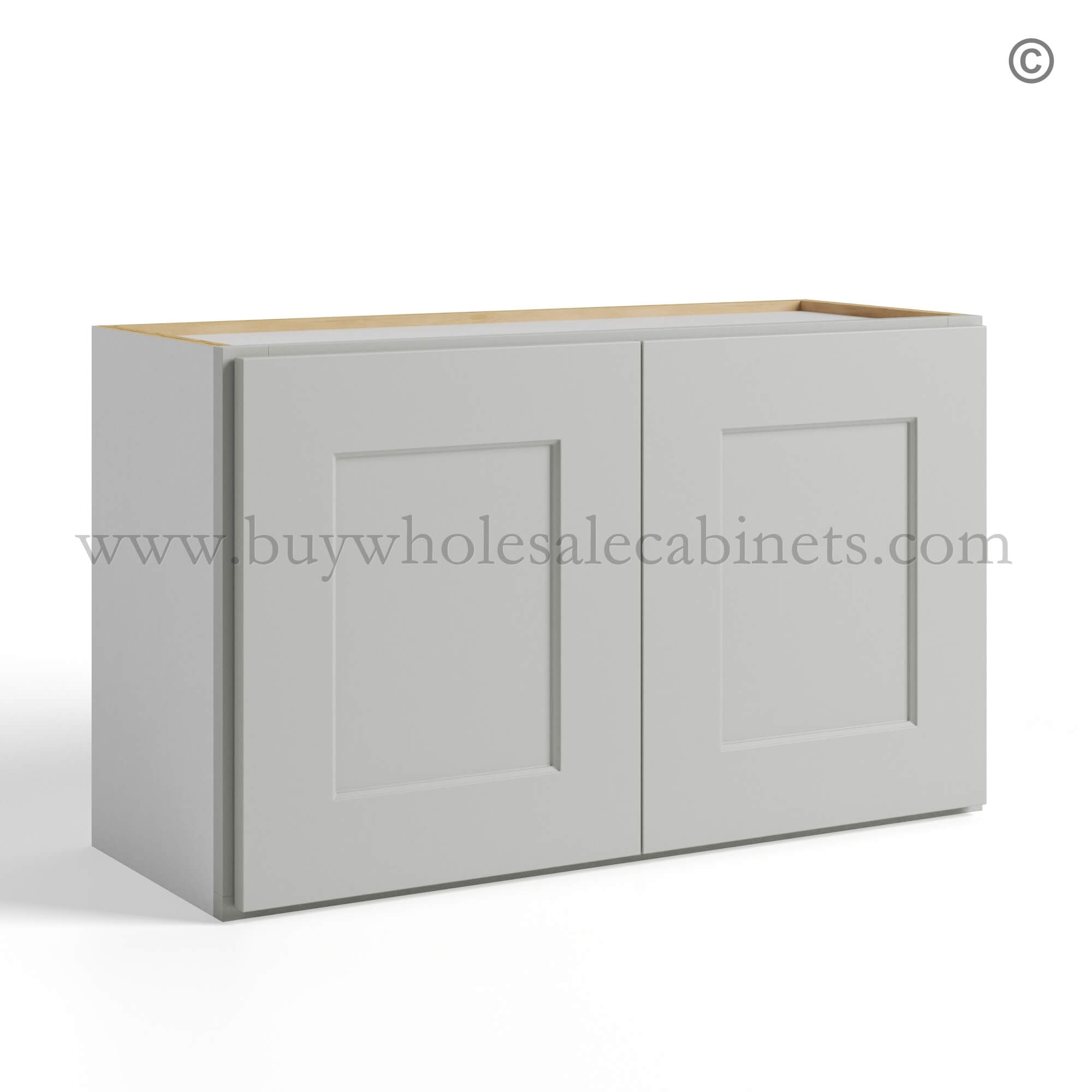 Dorian Gray Shaker Double Door Wall Cabinets, rta cabinets, wholesale cabinets