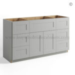Dorian Gray Shaker Vanity Sink Base Combo 48W, dorian gray cabinets, rta cabinets, wholesale cabinets