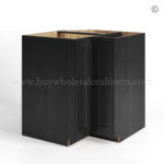 Charcoal Black Shaker Base Lazy Susan Cabinet