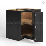 Charcoal Black Shaker Base Lazy Susan Cabinet - Image 2