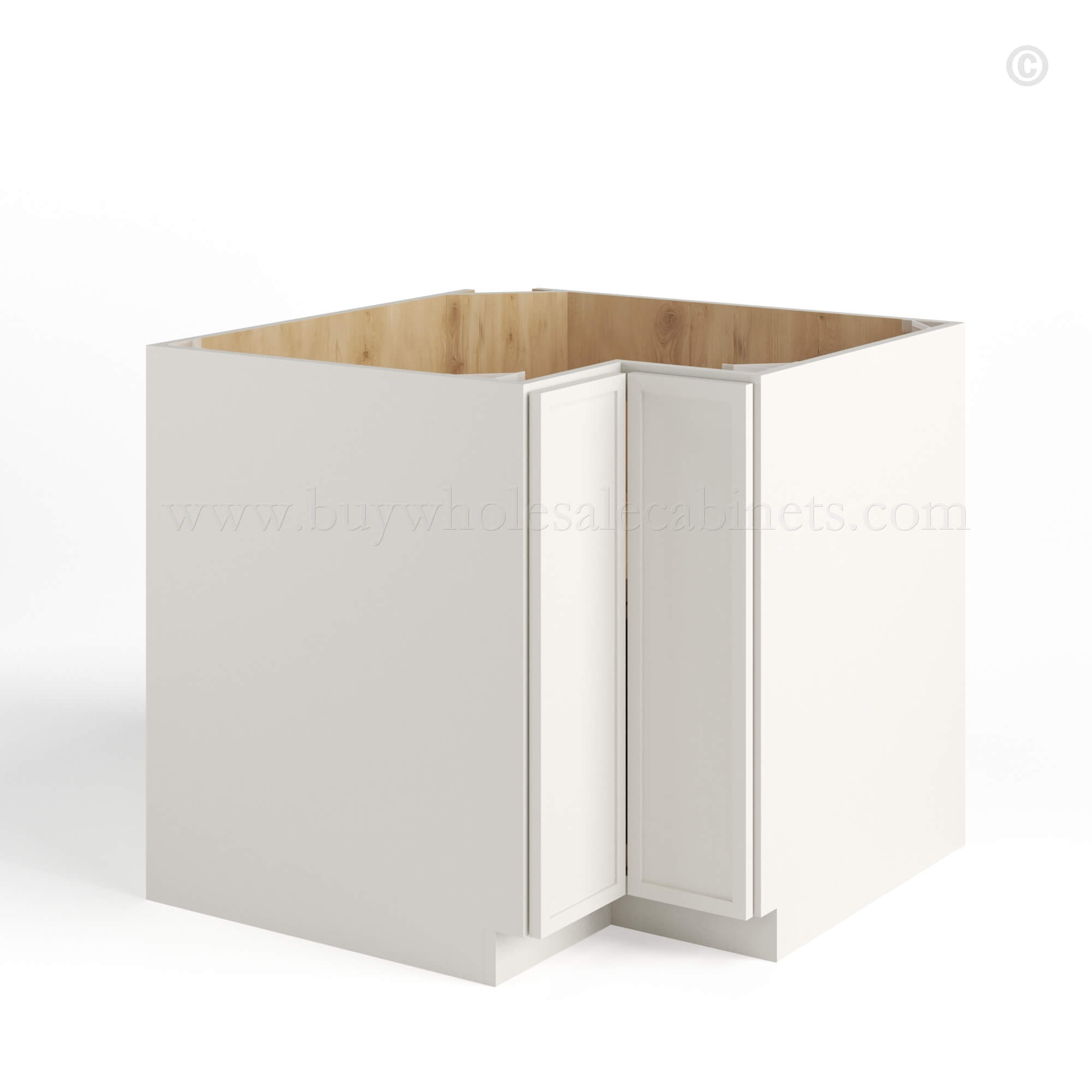 19 closed Slim Shaker White (1) Slim Dove White Lazy Susan Base Cabinet, dove white cabinets, rta cabinets