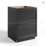 Charcoal Black Shaker Base Cabinet with 2 Drawers