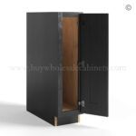Charcoal Black Shaker Full Height Door Base Cabinets Single Door - Image 2