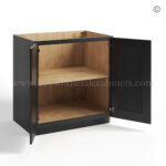 Charcoal Black Shaker Full Height Door Base Cabinets Double Door - Image 2