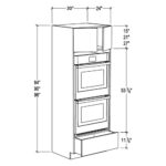 Pearl White Double Oven Cabinet