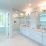 Frameless White Deco Wall Mullion Door 42"H - 2 Door 3 Shelves - Glass And Clips Not Included. - Image 5