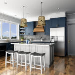 Frameless Oxford Blue Base Cabinet - 2 Drawer - Image 8