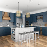 Frameless Oxford Blue Base Cabinet - 2 Drawer - Image 6