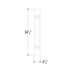 Pearl White Square Spool/Leg