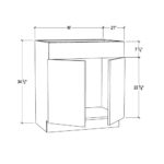 Pearl White Vanity Sink Base with 2 Doors And False Drawer