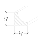 Pearl White Inside Corner Trim