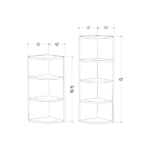 Pearl White Wall Open End Shelf