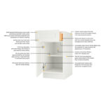 Frameless Ivory White Wall Mullion Door - 1 Door 2 Shelves - Glass And Clips Not Included. - Image 4