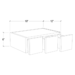 Pearl White Wall Small Drawers with 3 Drawers