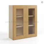 Treasure Chest Shaker 36 H Double Door Wall Cabinet with Glass Doors