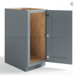 Gray Shaker Base Cabinet Single Door Full Height - Image 2