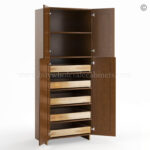 Frameless Classic Chestnut Roll Out Tray - (Included Full Extension Track) - Image 3