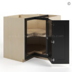 Black Shaker Lazy Susan Base Cabinet - Image 3
