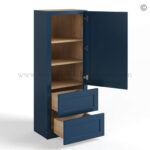 Navy Blue Shaker 18"H Wall With Drawer Cabinet