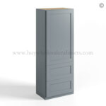 Gray Shaker 18 W Wall Cabinet with Two Drawers