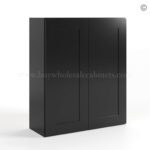 black Shaker 36 H Double Door Wall Cabinet