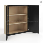 wall cabinets, black cabinets