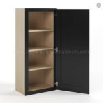 black cabinets, wall cabinets