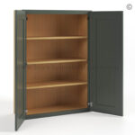 shaker cabinets, green cabinets