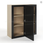 wall cabinets, black cabinets