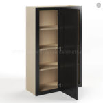 wall cabinets, black cabinets