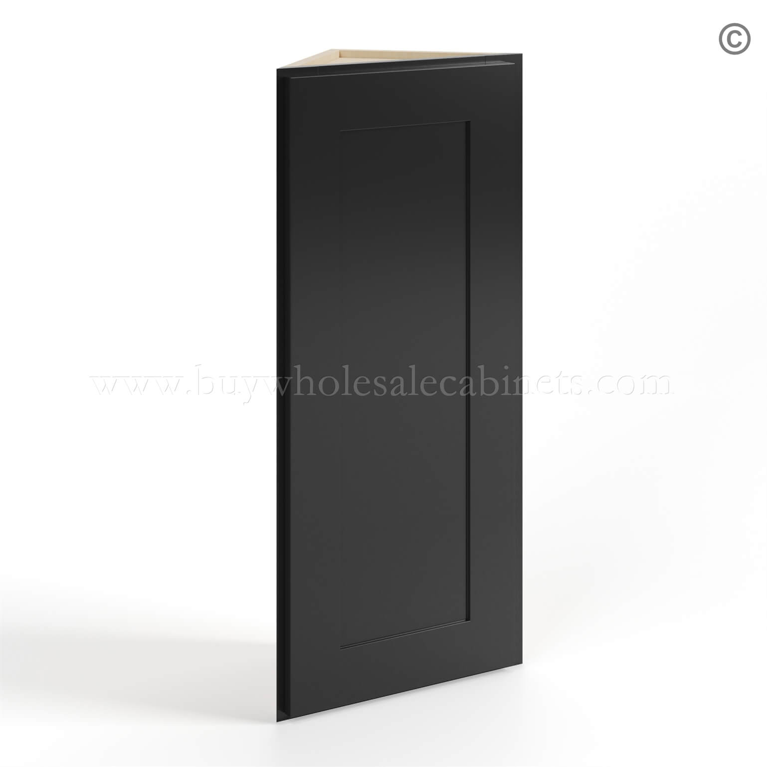 28-black-shaker-angle-wall-cabinet-30h-closed black Shaker 12 Angle Wall Cabinet