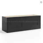 black Shaker 12 H Double Door Wall Cabinet