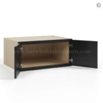 wall cabinets, black cabinets