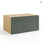 wall cabinets, green cabinets