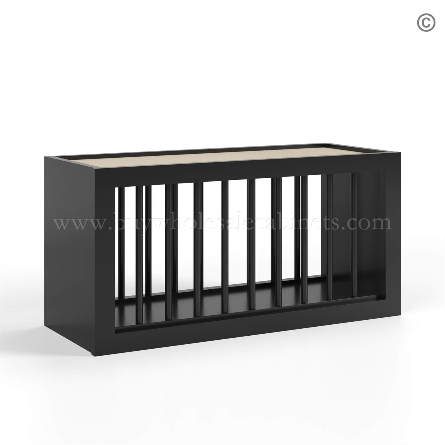 36-black-shaker-plate-rank-with-10-plate-slots- Black Shaker Plate Rack