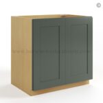 Green Shaker Base Cabinet - Full Height 2 Doors - Image 2
