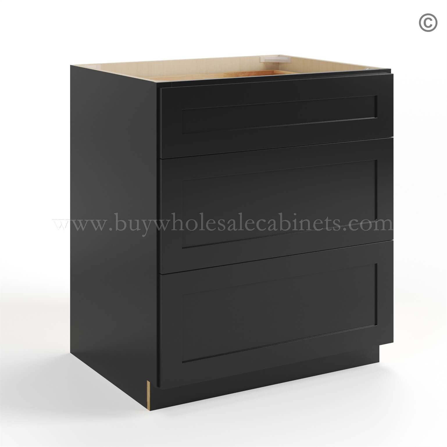 black Shaker Drawer Base
