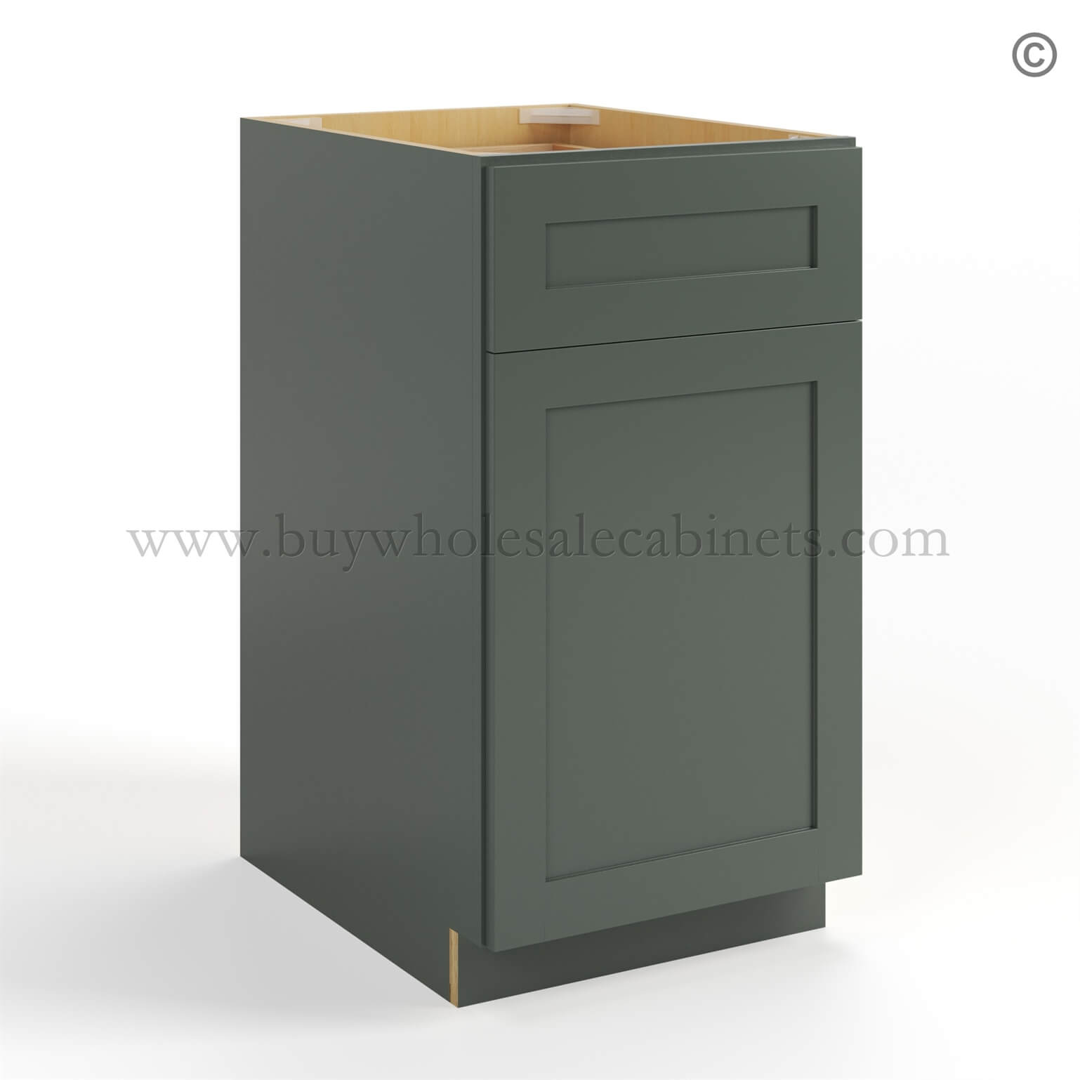 50-green-shaker-document-file-base-cabinet-closed-finish-side Green Shaker Document File Base Cabinet, rta cabinets