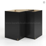 black Shaker Lazy Susan Base Cabinet