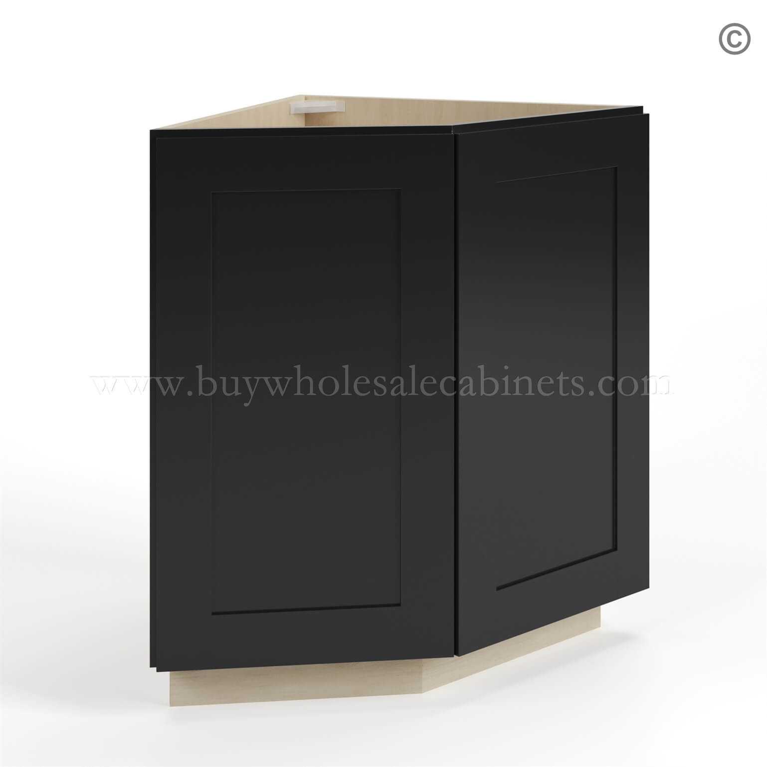55-black-shaker-base-end-cabinet-closed black Shaker Base End Cabinet