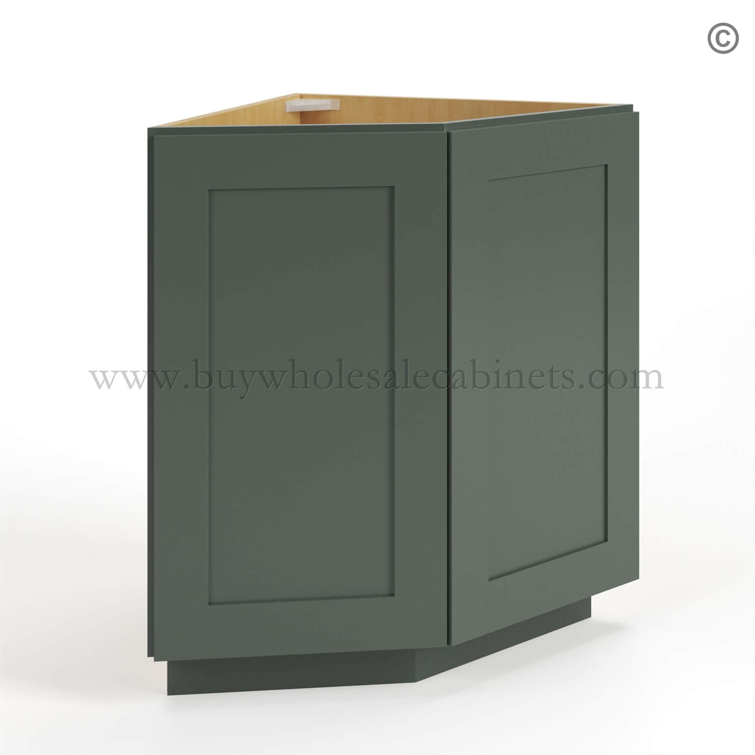 55-green-shaker-base-end-cabinet-closed Green Shaker Base End Cabinet, rta cabinets