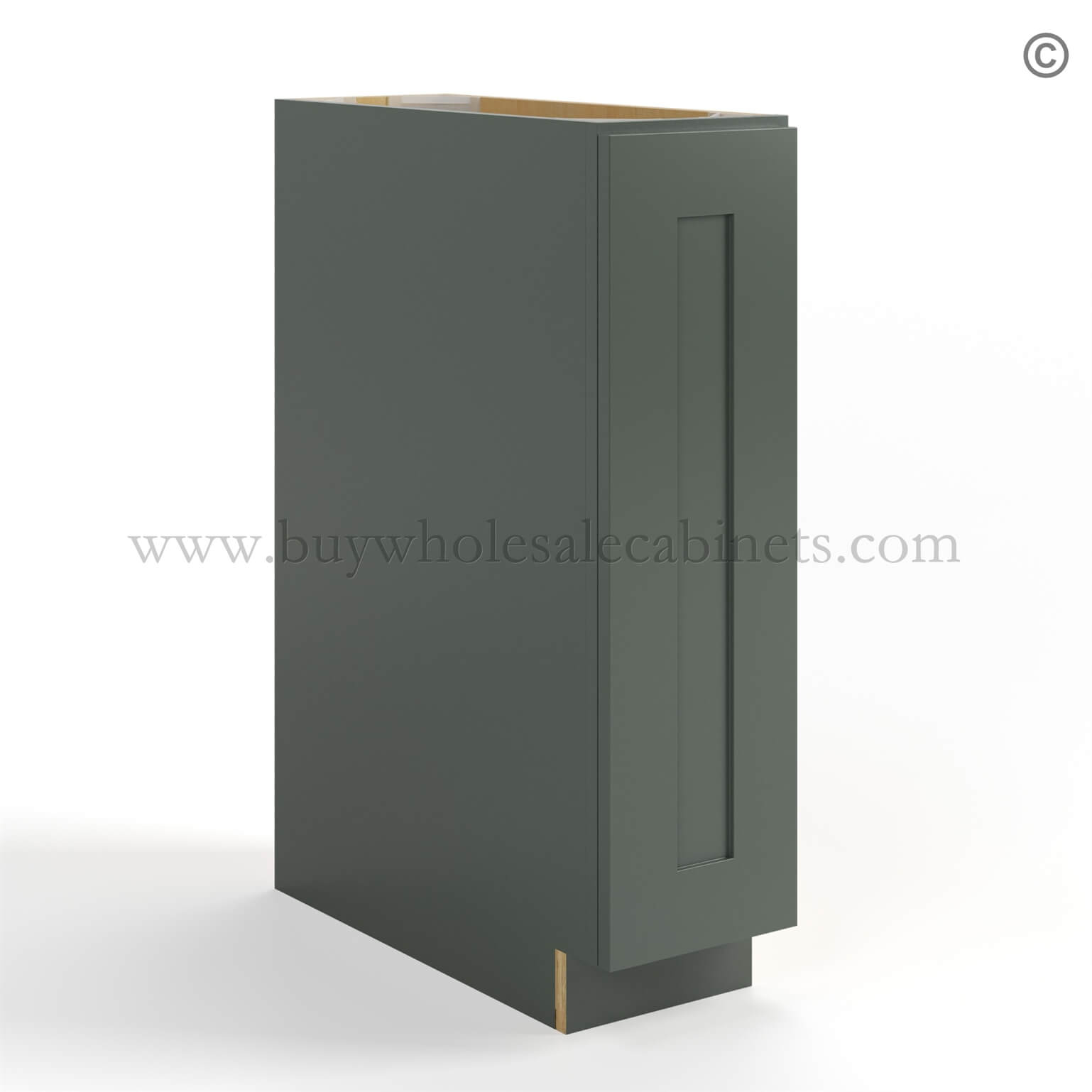 Green Shaker Base Tray, rta cabinets