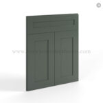 Green Shaker Corner Sink Base Front