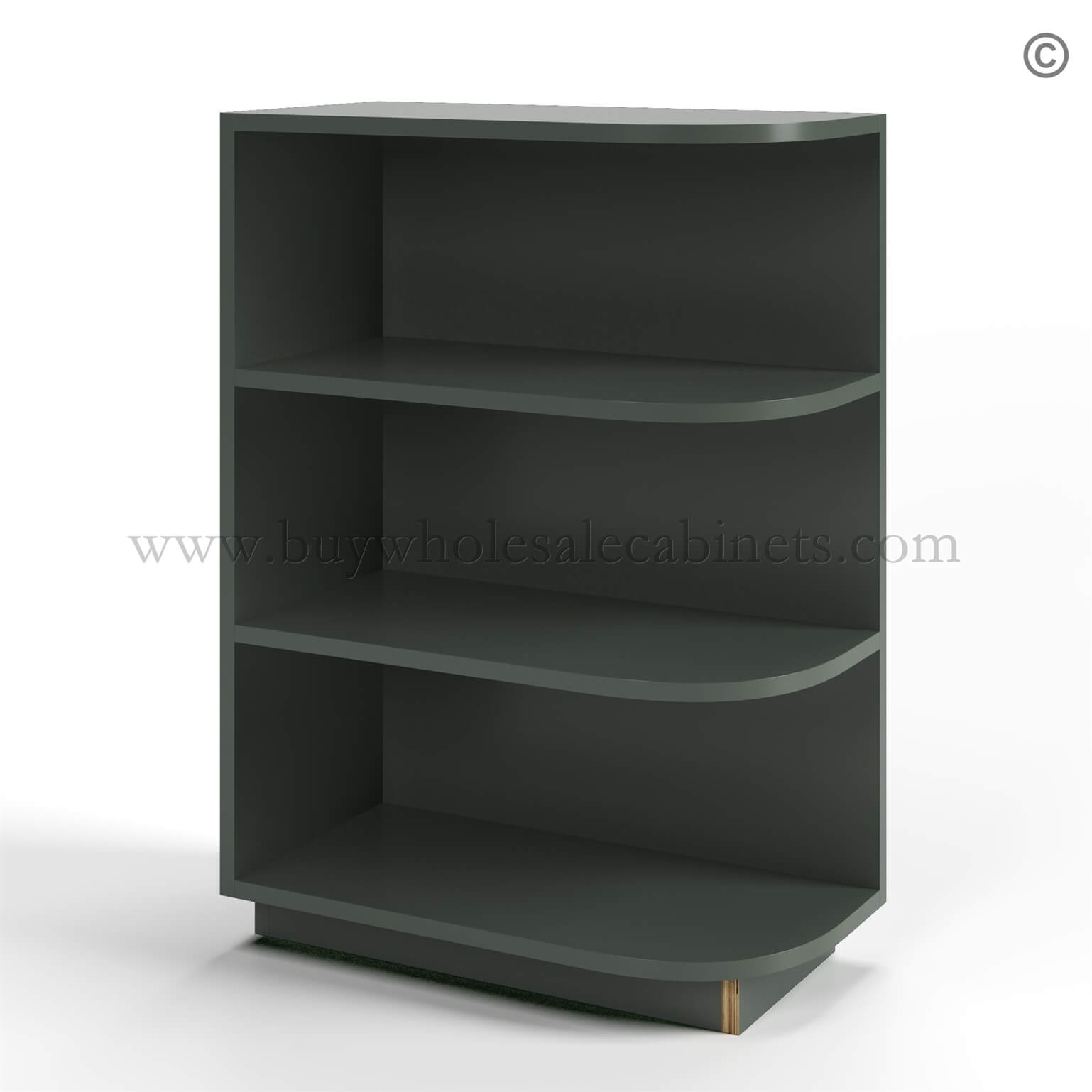 Green Shaker Base End Shelf, rta cabinets