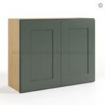 wall cabinet, green cabinets