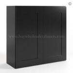 Black Shaker 30 H Double Door Wall Cabinet