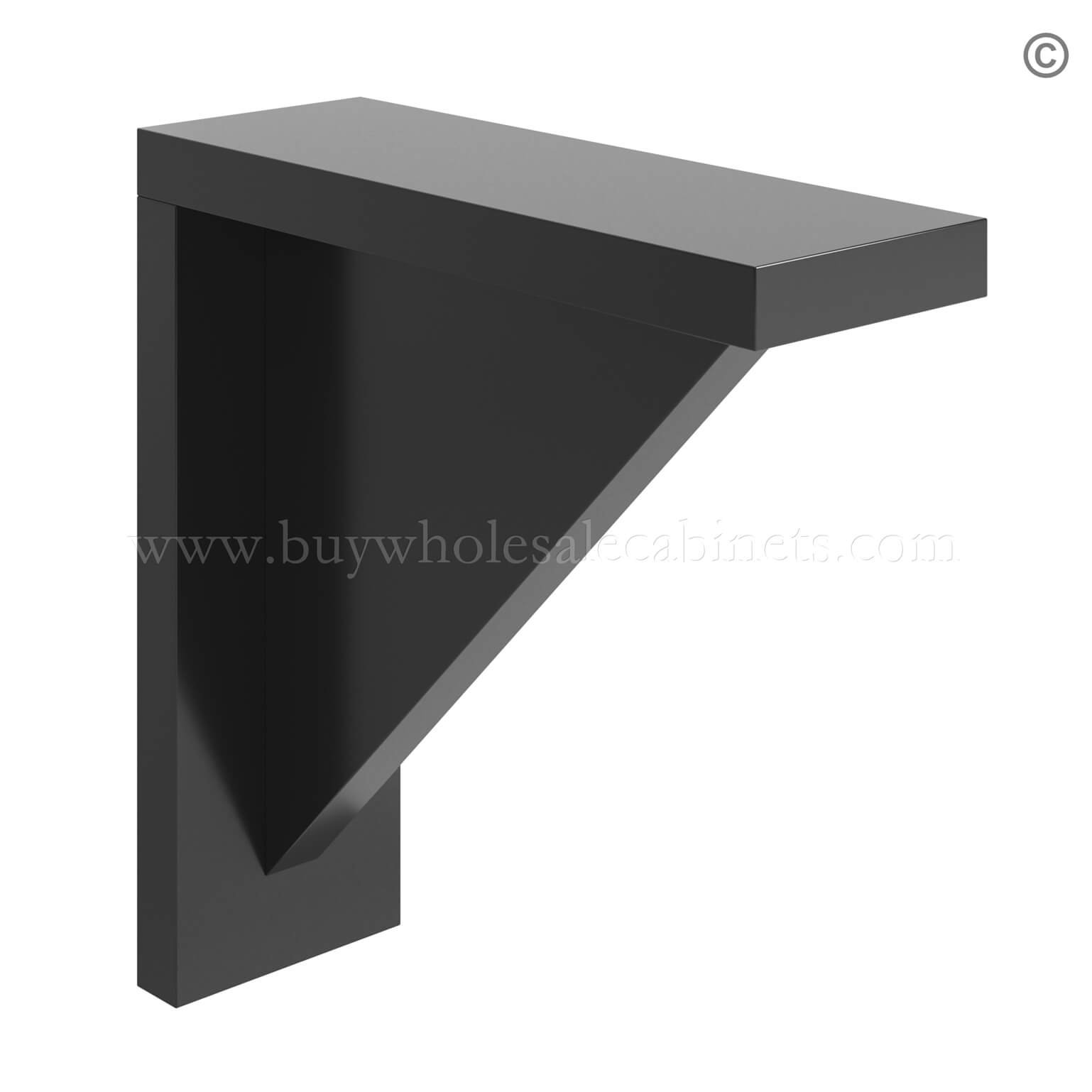 117-black-shaker-corbel- Black Shaker Corbel 9″H
