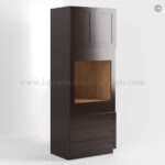 Shaker Espresso 30" W Oven Pantry Cabinet with Three Drawers