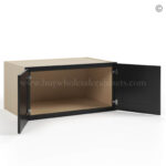 wall cabinets, black cabinets